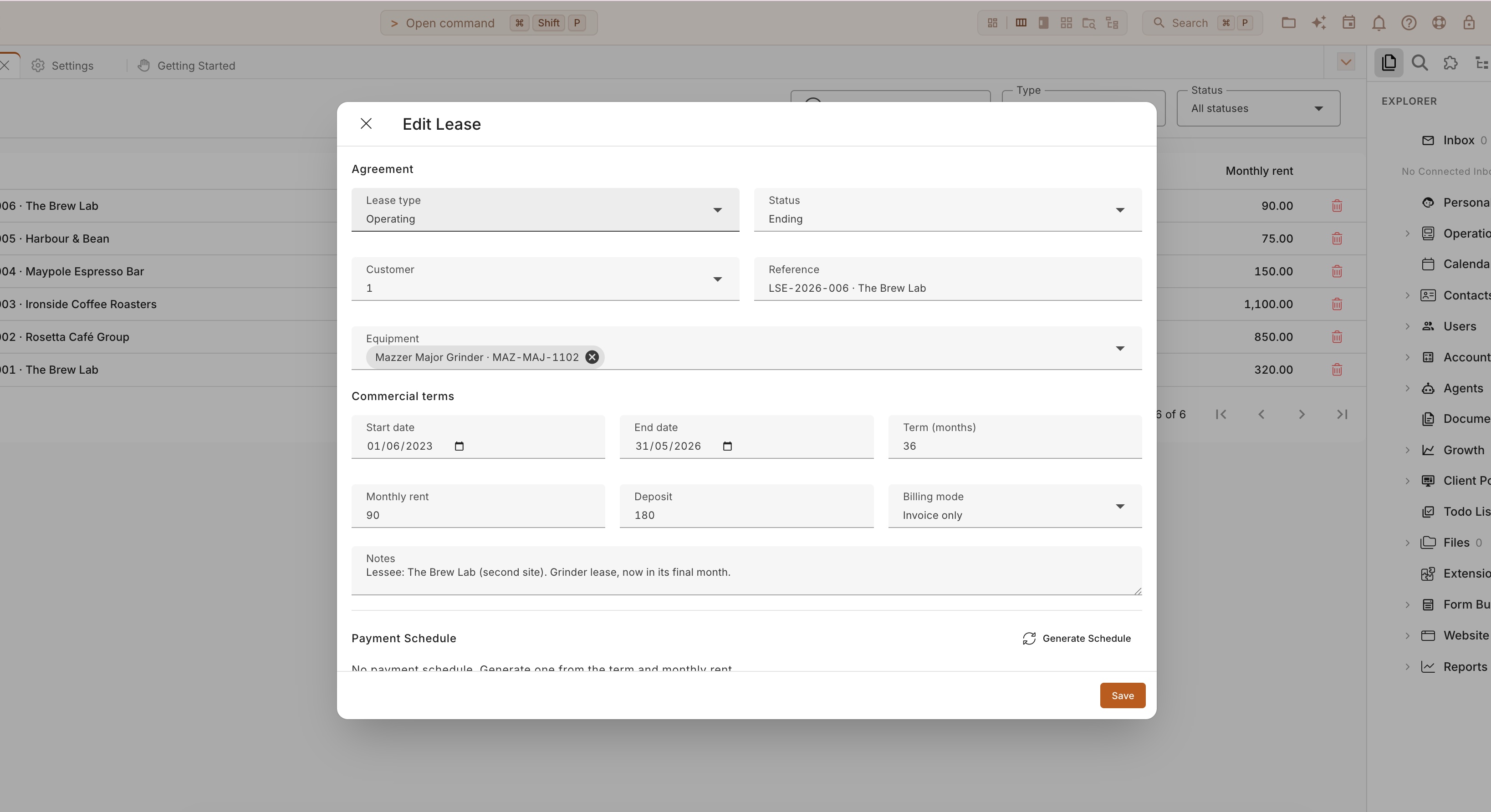 Digital lease signing